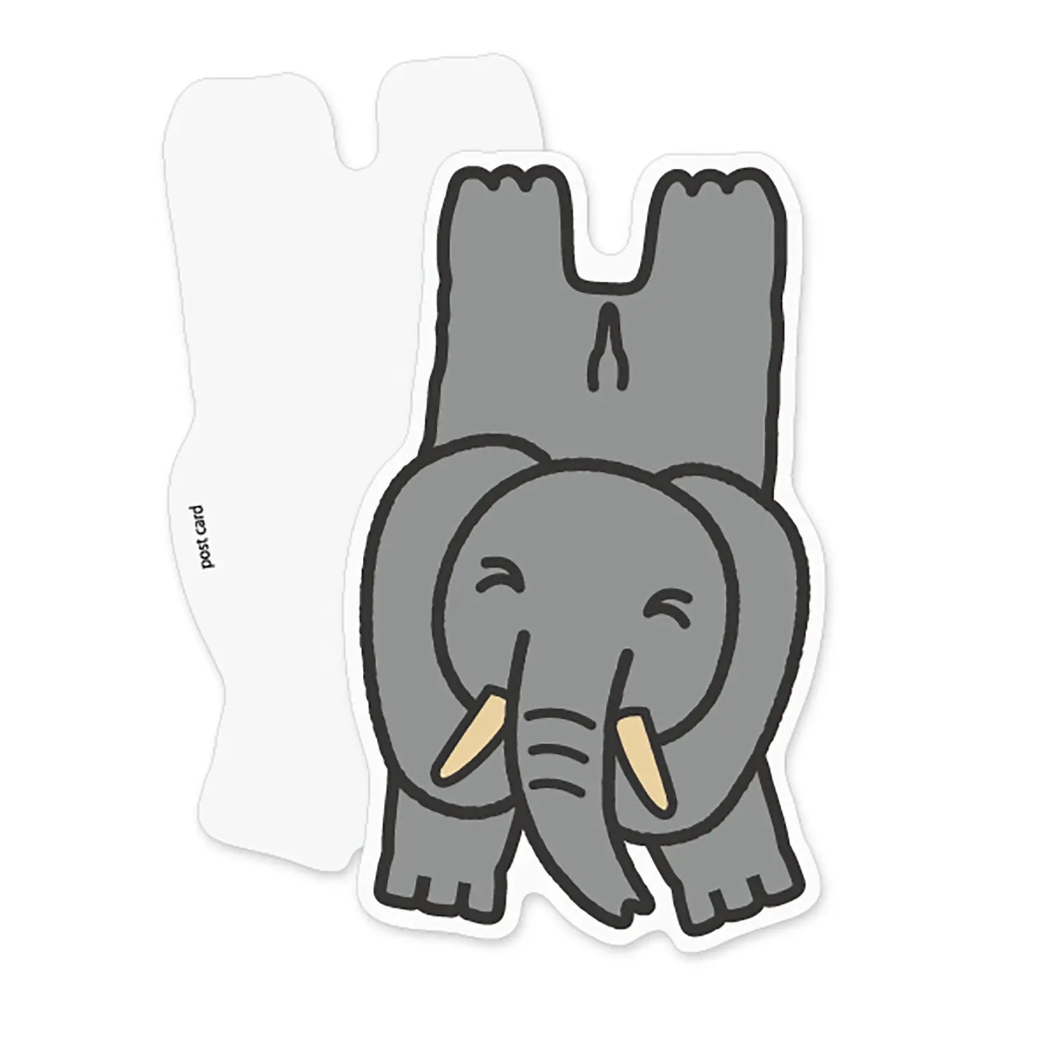 ポストカード　ゾウ