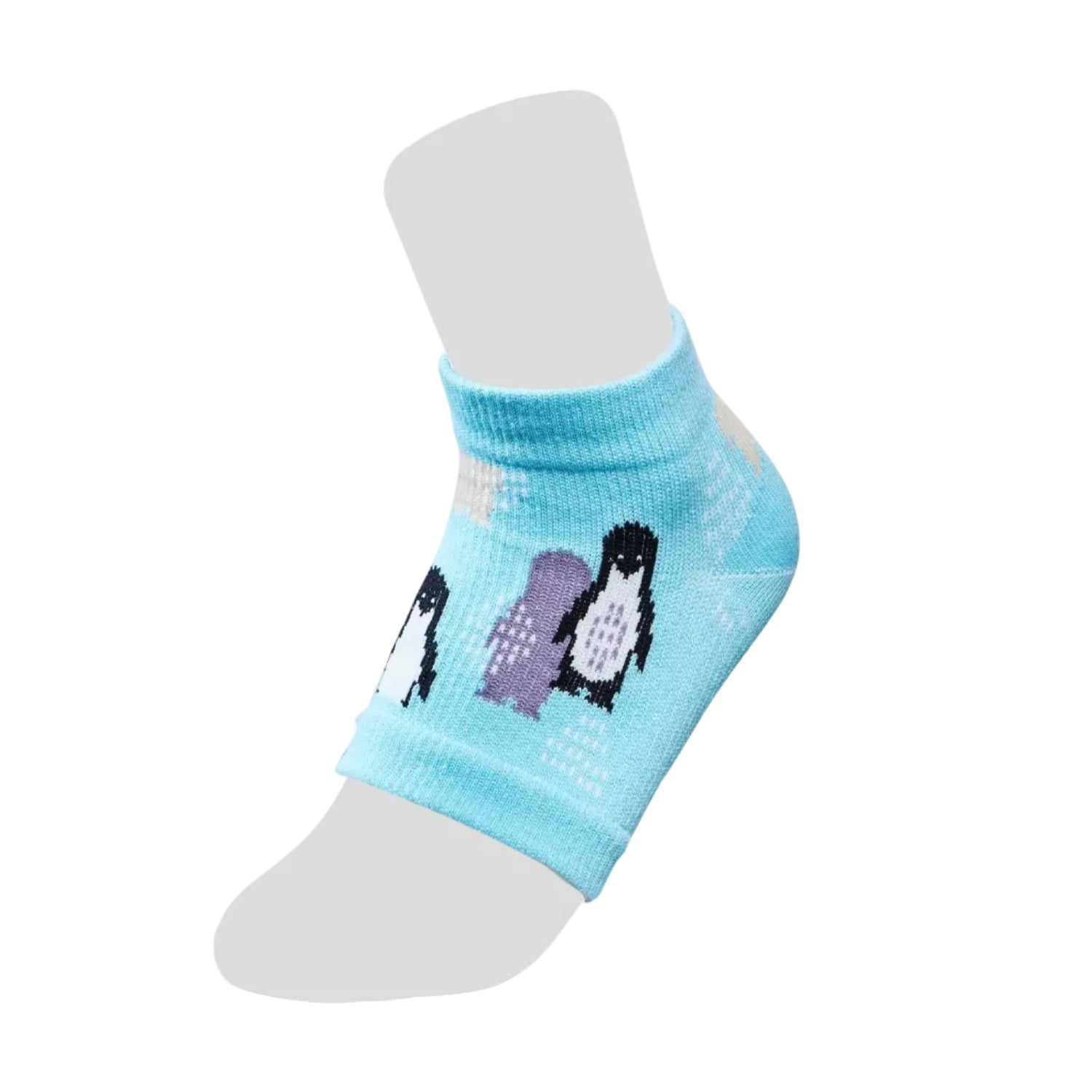 ナノ・プラチナかかとソックス　ペンギン